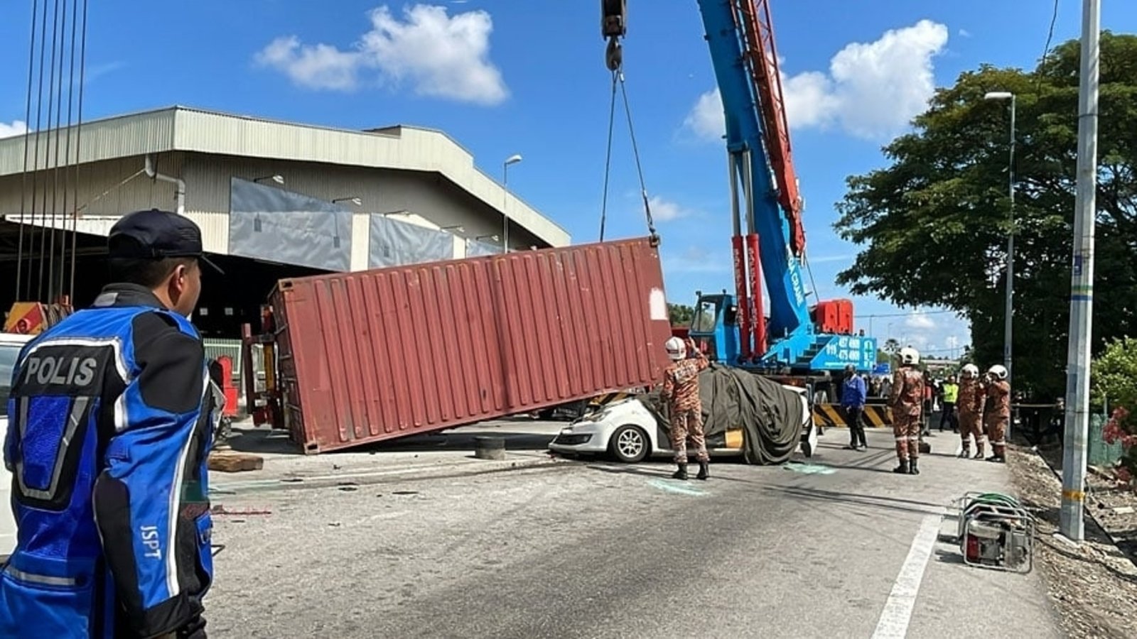 Driver Arrested After Fatal Container Crash in Penang